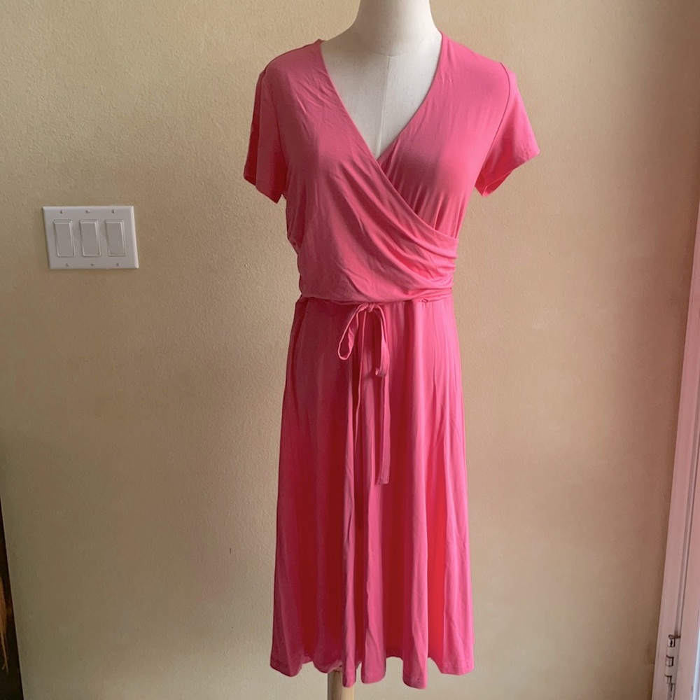 Pretty Pink Land’s End MIDI Dress